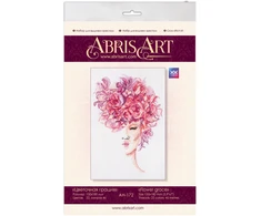 Abris Art Siuvinėjimo kryželiu rinkinys Gėlių gracija, 14 ct, 22 spalvos, 15×18 cm
