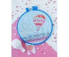 Abris Art Siuvinėjimo kryželiu rinkinys Love is in the Air, 15x15 cm, 14 ct, 14 spalvų