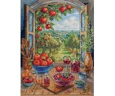 Abris Art Siuvinėjimo rinkinys kryželiu „Obelų rojus“ 24x32 cm AAH-305