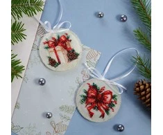 Abris Art Žiemos pasakos Naujųjų metų dekoracijų rinkinys 13,2x6,6 cm AABT-034