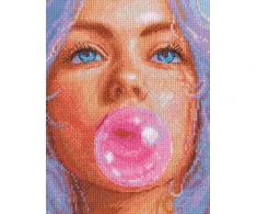 Aine Bubblegum Dreams kryželiu siuvinėjimo rinkinys su Aida 14 ct, 20×20