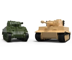 Airfix Classic Conflict: Tiger I vs Sherman Firefly 1/72 dovanų rinkinys A50186