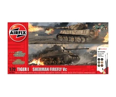 Airfix Classic Conflict: Tiger I vs Sherman Firefly 1/72 dovanų rinkinys A50186