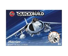 Airfix QUICKBUILD Harrier – surenkamas lėktuvas be klijų ir dažų, 5+, J6009