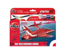 Airfix Raudona Arrows BAe Hawk 1/72 dovanų rinkinys su dažais ir klijais