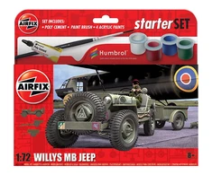 Airfix Willys MB Jeep dovanų rinkinys 1/72 A55117A