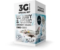 AK Interactive 3 gen. akrilinių dažų rinkinys – US Navy/USMC 1945–1980 AK11745
