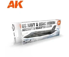 AK Interactive 3-ios kartos akrilinių dažų rinkinys US Navy/USMC aviacijai