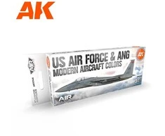 AK Interactive 3 kartos akrilinių dažų rinkinys USAF/ANG moderniems lėktuvams