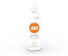 AK Interactive 3 kartos baltas akrilinis gruntas, 100 ml
