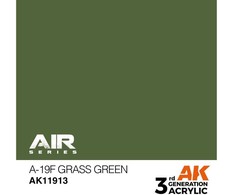 AK Interactive A-19f Grass Žalias akriliniai dažai lėktuvų modeliams 17ml