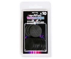AK Interactive apvalios 32 mm miniatiūrų bazės, 10 vnt.