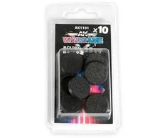 AK Interactive apvalios bazės miniatiūroms 25 mm, 10 vnt
