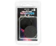 AK Interactive apvalios bazės miniatiūroms 40 mm, rinkinys 5 vnt.