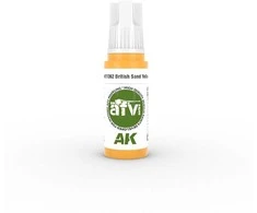 AK Interactive British Sand Geltona akriliniai dažai karinei technikai 17ml