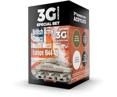 AK Interactive Britų armijos akriliniai dažai 1944–45, 4 spalvos