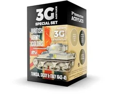 AK Interactive Britų armijos dažai Tunisas Sicilija Italija 1943–45, akrilas