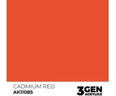 AK Interactive Cadmium Raudona 3rd Gen akriliniai dažai 17ml