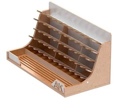 AK Interactive dažų organizatorius 17 ml, 52 buteliukų medinis stovas