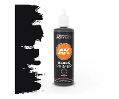 AK Interactive juodas akrilinis 3rd Gen gruntas, 100 ml