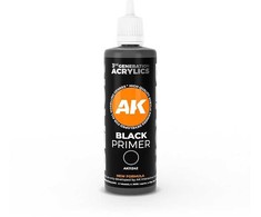 AK Interactive juodas akrilinis 3rd Gen gruntas, 100 ml