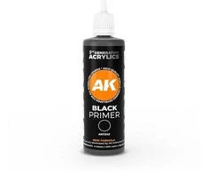 AK Interactive juodas akrilinis 3rd Gen gruntas, 100 ml