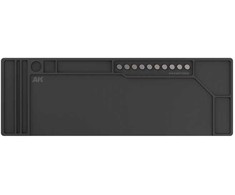 AK Interactive juodas silikoninis kilimėlis su magnetais, 88,5×30