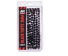 AK Interactive juodi Fantasy žolės kuokšteliai 2mm miniatiūroms