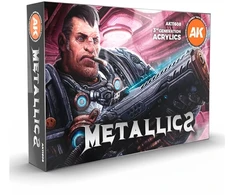 AK Interactive metalinių akrilinių dažų rinkinys modeliui, 6 spalvos