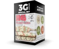 AK Interactive Panzer Colors 1946 akrilinių dažų rinkinys, 3 gen., AK11669