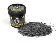 AK Interactive pilkas smulkus žvyras 1–3 mm dioramoms, 100 ml