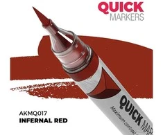 AK Interactive QUICK MARKER Infernal Raudona žymeklis miniatiūrų dažymui