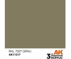 AK Interactive RAL 7027 Grau akriliniai dažai AFV, 17 ml