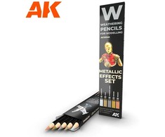 AK Interactive sendinimo pieštukai Metaliniai efektai, 5 vnt. (AK10046)