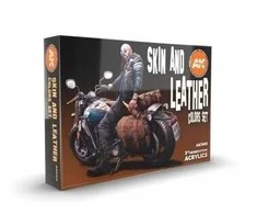 AK Interactive Skin &amp; Leather akrilinių dažų rinkinys, 6 spalvos
