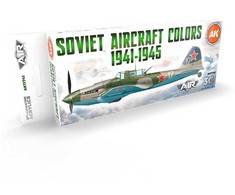 AK Interactive sovietinių lėktuvų dažai 1941–1945, akrilų rinkinys