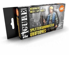 AK Interactive Splittertarnmuster uniformų 3Gen akrilinių dažų rinkinys