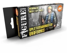 AK Interactive Splittertarnmuster uniformų 3Gen akrilinių dažų rinkinys