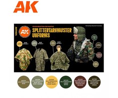 AK Interactive Splittertarnmuster uniformų 3Gen akrilinių dažų rinkinys
