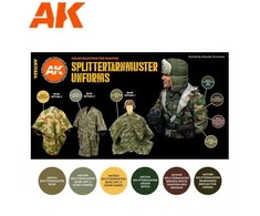 AK Interactive Splittertarnmuster uniformų 3Gen akrilinių dažų rinkinys