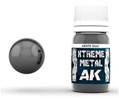 AK Interactive STEEL Xtreme Metal emaliniai dažai 30 ml AK476