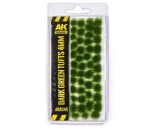 AK Interactive tamsiai žali žolės kuokštai 4 mm dioramoms, AK8245