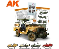 Ak Interactive Toyota Land Cruiser FJ43 pikapas su SPG-9 pabūklu, modelis 1/35 AK35003