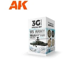AK Interactive US Army sraigtasparnių spalvų 3 kartos akrilinių dažų rinkinys