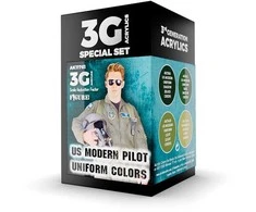 AK Interactive US pilotų uniformų akrilinių dažų rinkinys 3rd Gen
