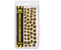 AK Interactive vasaros žali žolės kuokšteliai 2 mm dioramoms AK8124