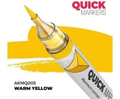 AK Interactive Warm Geltona žymeklis miniatiūrų dažymui QUICK MARKER