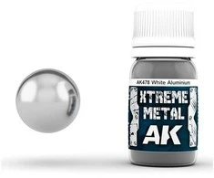AK Interactive Xtreme Metal Baltas Aliuminio emaliniai dažai 30 ml