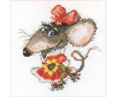 Alisa Siuvinėjimo rinkinys "Pelytė" 0-76 (12x13 cm)