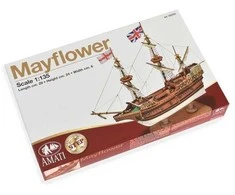 Amati Mayflower medinis laivo modelio rinkinys 1:135, pradedantiesiems 29 cm
